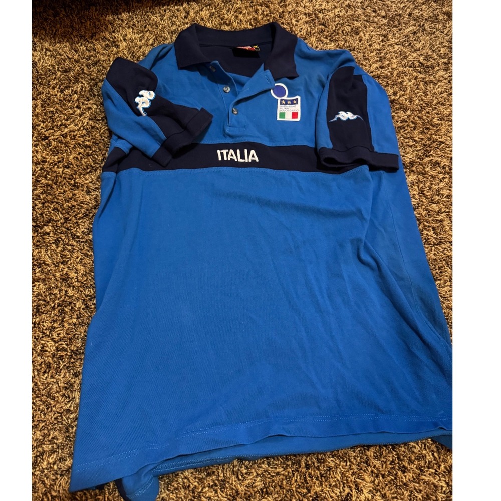 Vintage Kappa Italia Polo Mens XL FIGC Italy National Team 90s Football Calcio